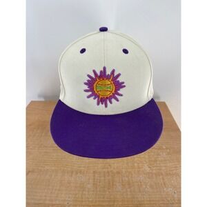 Routine Baseball Snapback Hat Cream Purple Sun Eagle Embroidered Flat Bill Cap
